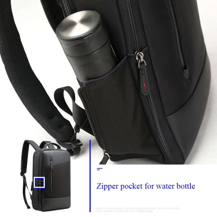 Bopai 851-009911 Business Anti-theft Waterproof Large Capacity Double Shoulder Bag,with USB Charg...