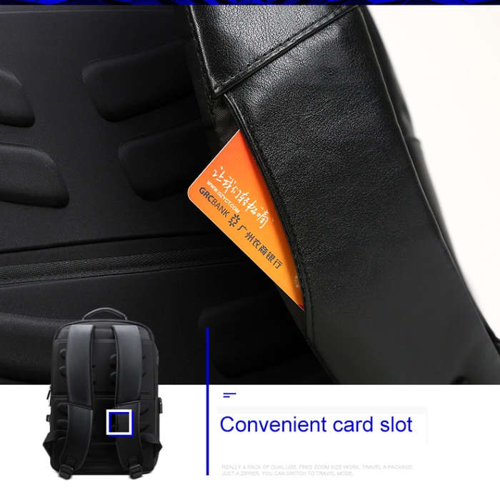 Bopai 851-023911 Top-grain Leather Business Breathable Anti-theft Man Backpack, Size: 28x18x42cm(...