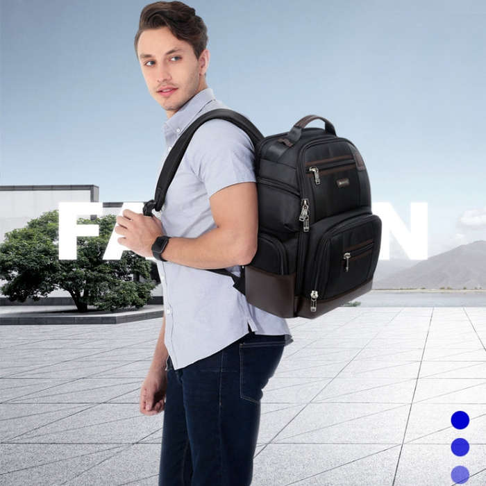 Bopai 11-85301 15.6 inch Large Capacity Multi-layer Zipper Bag Design Breathable Laptop Backpack,...