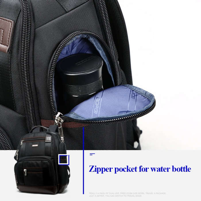 Bopai 11-85301 15.6 inch Large Capacity Multi-layer Zipper Bag Design Breathable Laptop Backpack,...