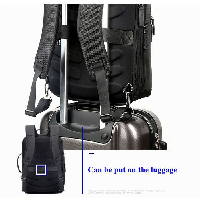 Bopai 751-006551 Large Capacity Business Casual Breathable Laptop Backpack with External USB Inte...