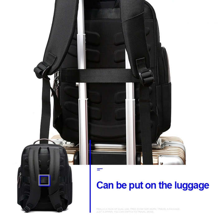Bopai 751-007301 Business Anti-theft Waterproof Large Capacity Double Shoulder Bag,with USB Charg...