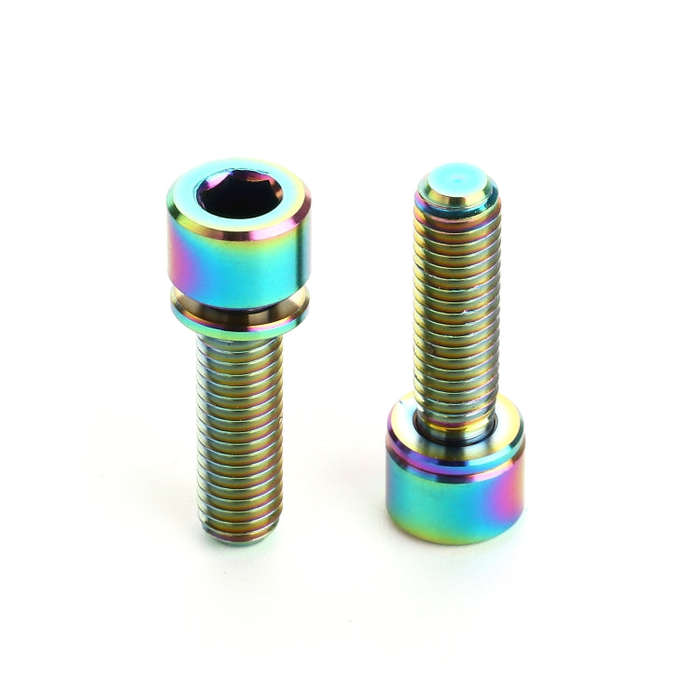 6 PCS Bicycle Accessories Titanium Bottle Cage Screw M5 18mm(Colour)