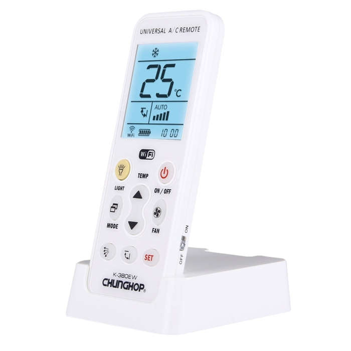 CHUNGHOP K-380EW WiFi Smart Universal LCD Air-Conditioner Remote Control with Holder, Support 2G ...
