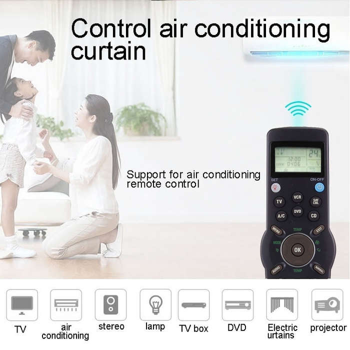 CHUNGHOP RM-L991 Universal LCD Remote Controller with Learning Function for TV VCR SAT CBL DVD CD...