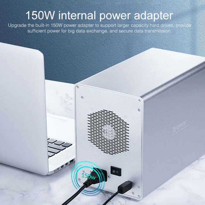 ORICO 9558U3 5-bay USB 3.0 Type-B Aluminum 3.5 inch SSD / SATA HDD Enclosure Storage Hard Disk Bo...