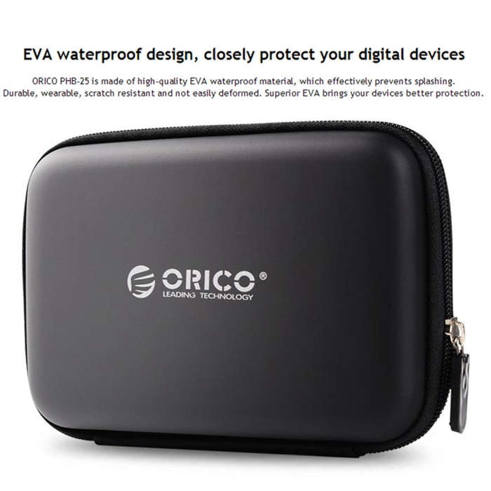 ORICO PHB-25 2.5 inch SATA HDD Case Hard Drive Disk Protect Cover Box(Black)