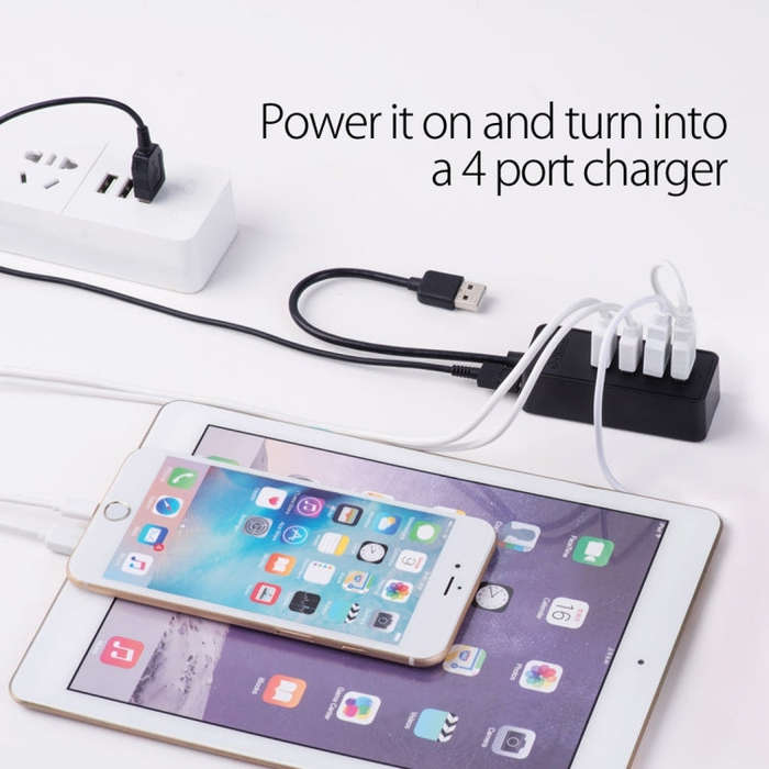 ORICO W5P-U2-100 USB 2.0 Desktop HUB with 100cm Micro USB Cable Power Supply(Black)