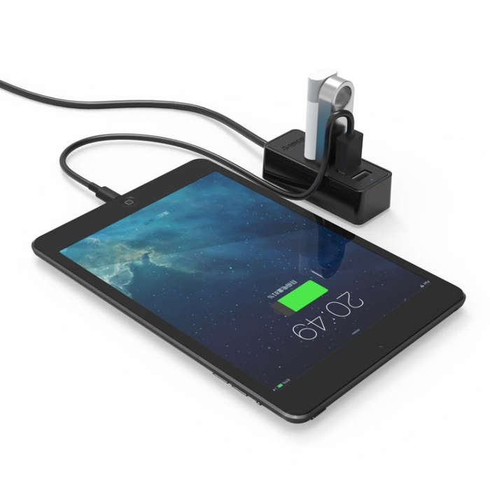 ORICO W5P-U2-100 USB 2.0 Desktop HUB with 100cm Micro USB Cable Power Supply(Black)