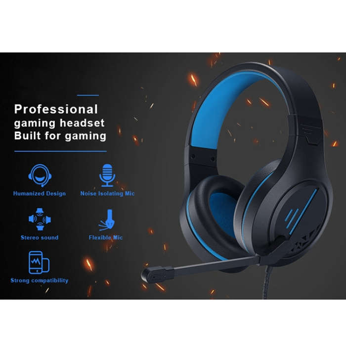 SADES MH601 3.5mm Plug Wire-controlled Noise Reduction E-sports Gaming Headset with Retractable M...