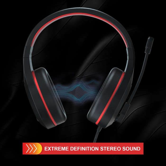 SADES MH601 3.5mm Plug Wire-controlled Noise Reduction E-sports Gaming Headset with Retractable M...