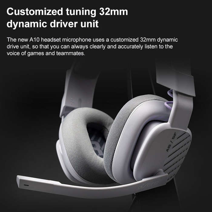 Logitech Astro A10 Gen 2 Wired Headset Over-ear Gaming Headphones (Grey)