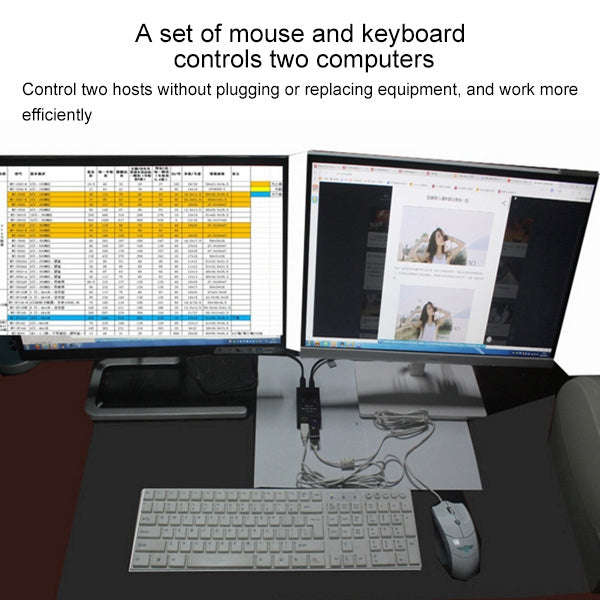 DY-B046 2 In 4 Out USB 2.0 Sharing Switch USB Flash Printer Adapter