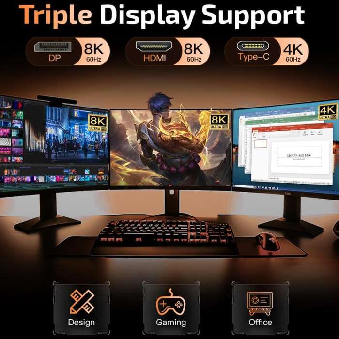 GXMO H90 Pro Windows 11 Mini PC, AMD Ryzen 7 8745HS Octa Core Processor, UK Plug