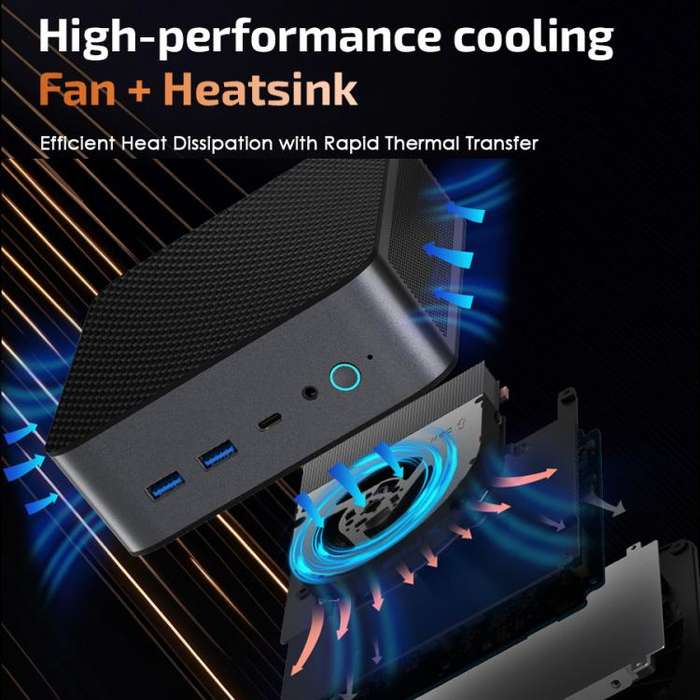 GXMO H90 Pro Windows 11 Mini PC, AMD Ryzen 7 8745HS Octa Core Processor, US Plug
