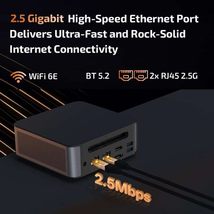 GXMO H90 Pro Windows 11 Mini PC, AMD Ryzen 7 8745HS Octa Core Processor, UK Plug