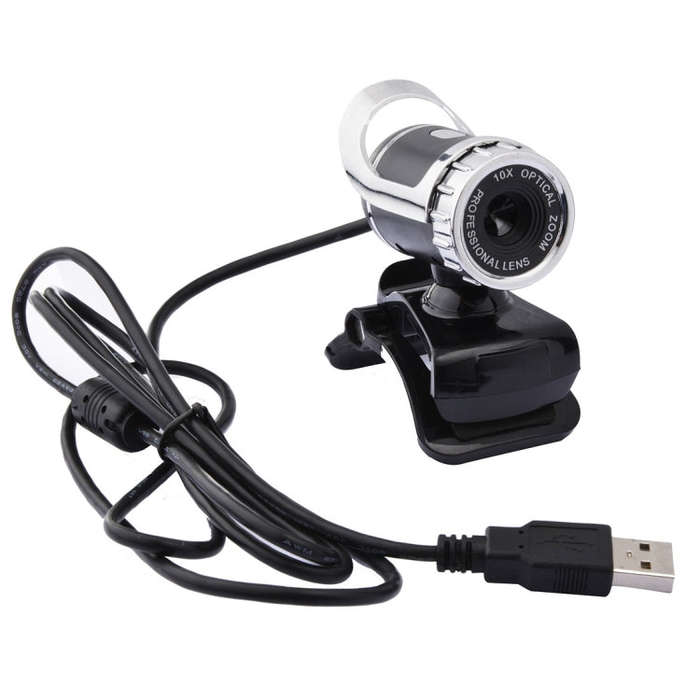 A859 480 Pixels HD 360 Degree WebCam USB 2.0 PC Camera with Sound Absorption Microphone for Compu...