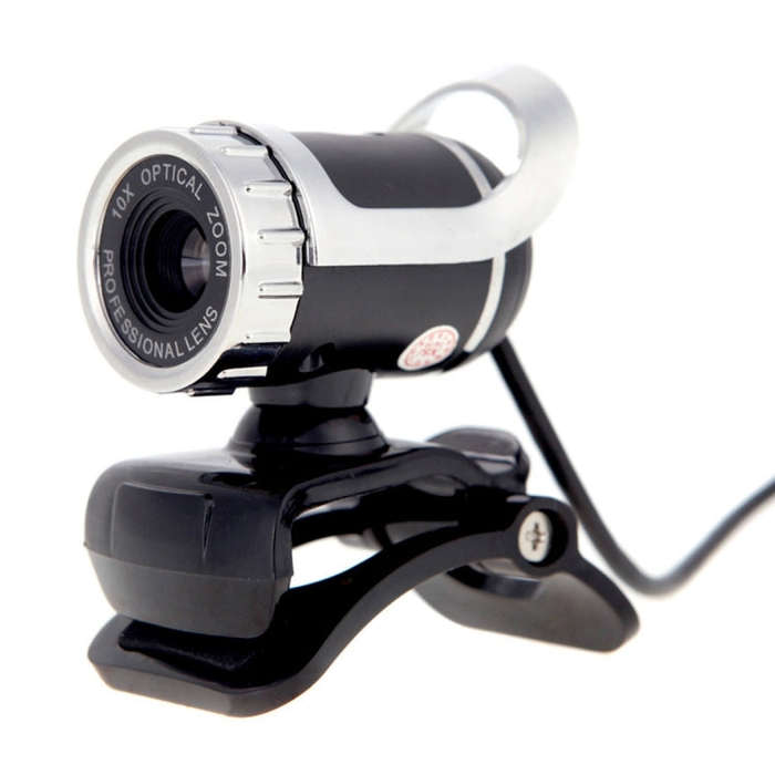 A859 480 Pixels HD 360 Degree WebCam USB 2.0 PC Camera with Sound Absorption Microphone for Compu...
