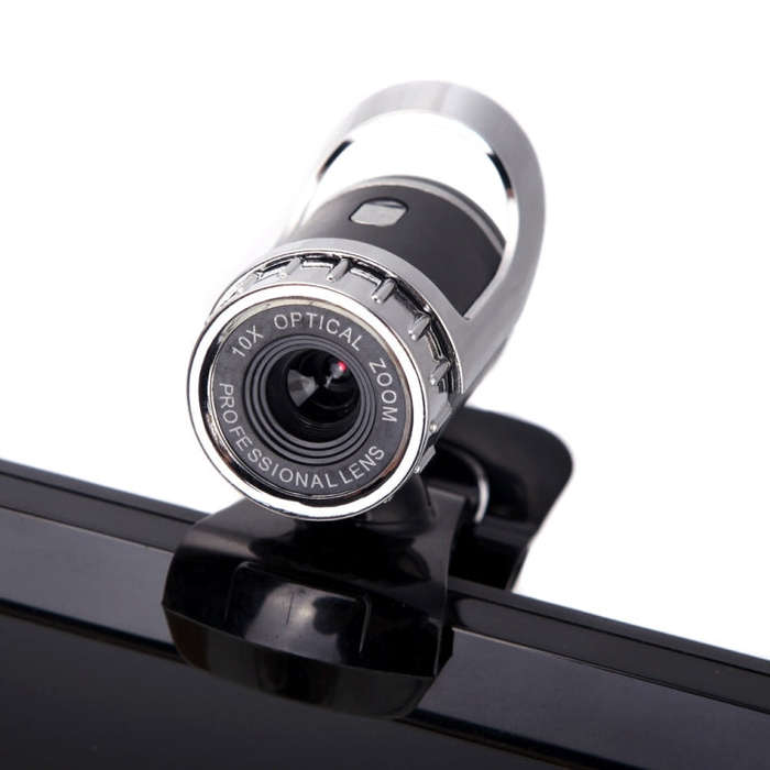 A859 480 Pixels HD 360 Degree WebCam USB 2.0 PC Camera with Sound Absorption Microphone for Compu...
