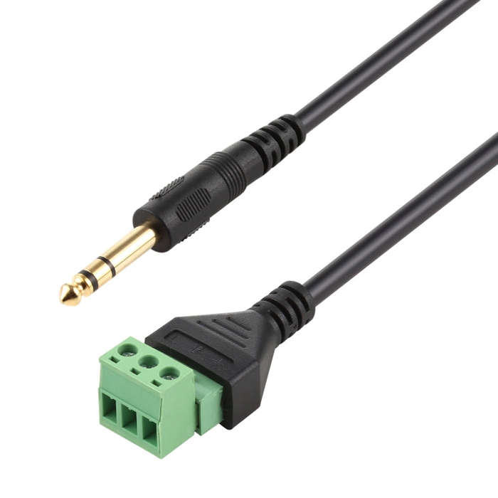6.35mm Male to 3 Pin Pluggable Terminals Solder-free Connector Solderless Connection Adapter Cabl...