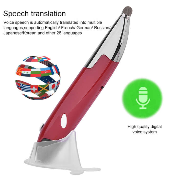 PR-06S 4-keys Smart Wireless Optical Mouse with Stylus Pen Function, Support Voice Operation / Tr...