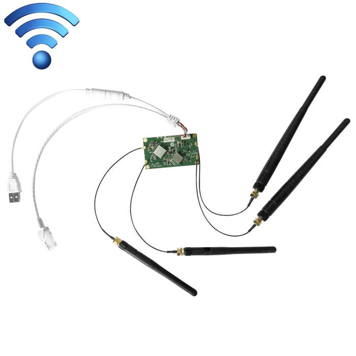 VM5G 1200Mbps 2.4GHz & 5GHz Dual Band WiFi Module with 4 Antennas, Support IP Layer / MAC Layer T...