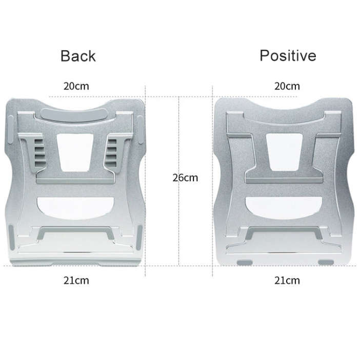 Aluminum Alloy Cooling Holder Desktop Portable Simple Laptop Bracket, Six-stage Support, Size: 21...