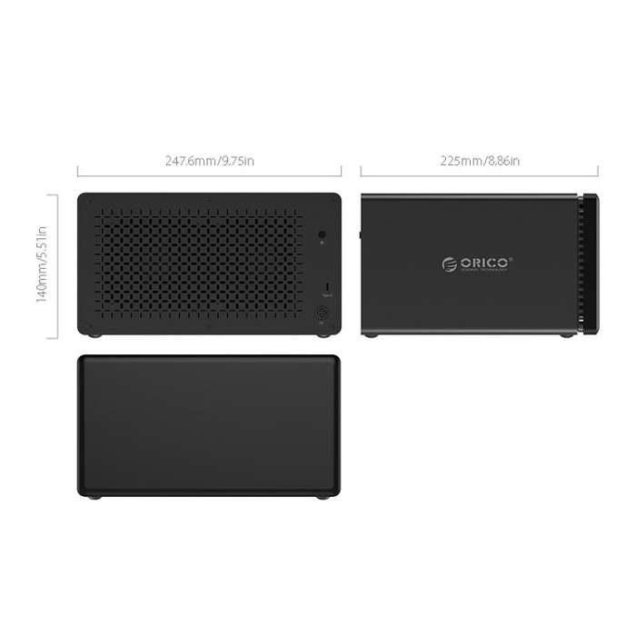 ORICO NS800-C3 8-bay USB-C / Type-C 3.1  to SATA External Hard Disk Box Storage Case Hard Drive D...