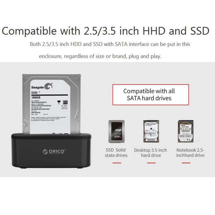 ORICO USB 3.0 Type-B to SATA External Storage Hard Drive Dock for 2.5 inch / 3.5 inch SATA HDD / ...