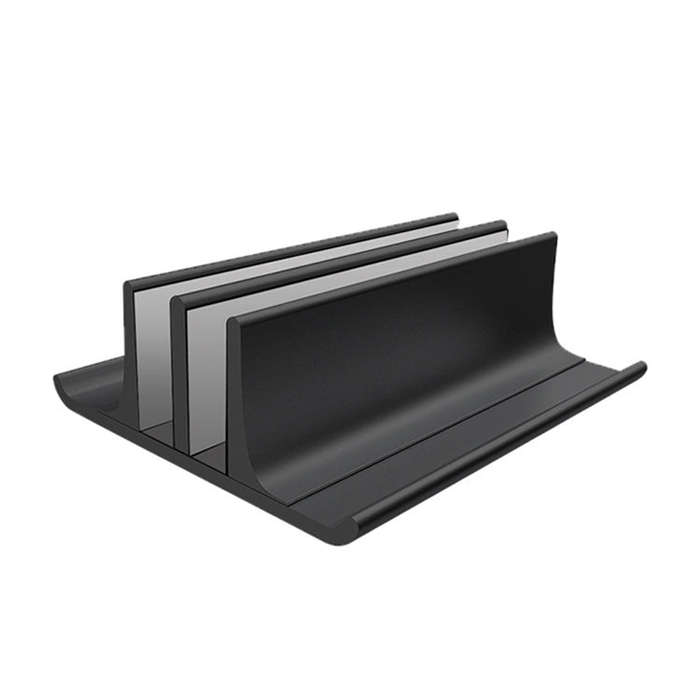 Universal Portable Aluminum Alloy Double Slot Width Adjustable Laptop Vertical Storage Stand Base...