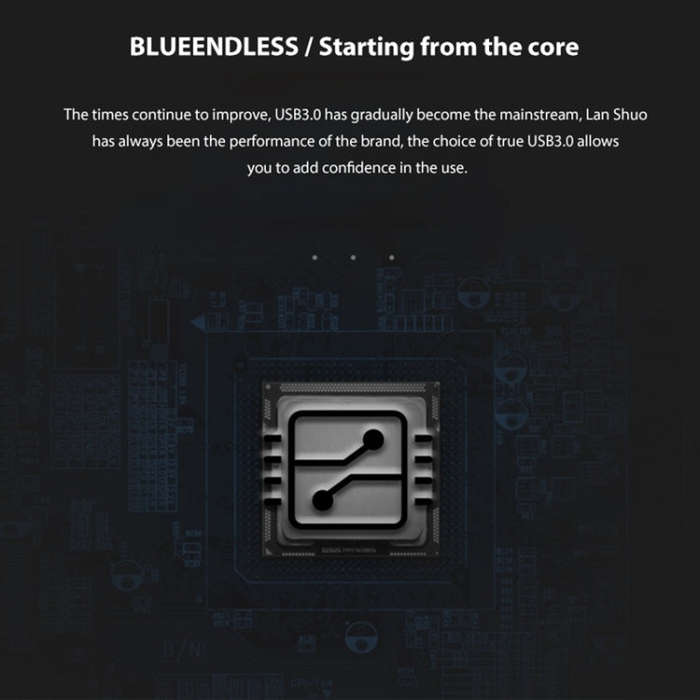 Blueendless U23Q SATA 2.5 inch Micro B Interface HDD Enclosure with USB-C / Type-C to USB 3.0 Cab...