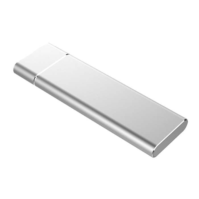 M.2 NGFF to USB-C / Type-C USB 3.1 Interface Aluminum Alloy SSD Enclosure (Silver)