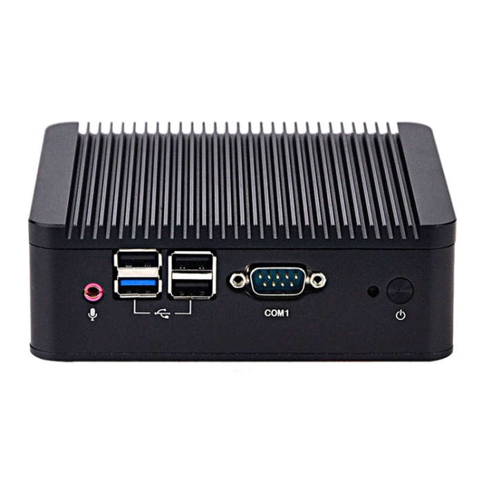 Fanless Mini Industrial Control PC with 4 USB Ports & RS-232 COM Port, 8GB RAM, Intel Celeron N29...