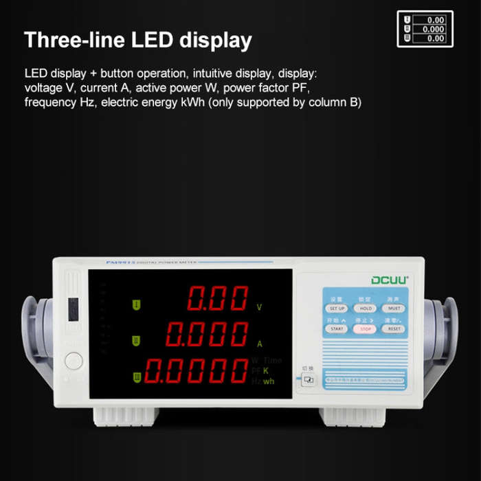 DCUU PM9915 Intelligent Electrical Parameters Measuring Instrument (US Plug)