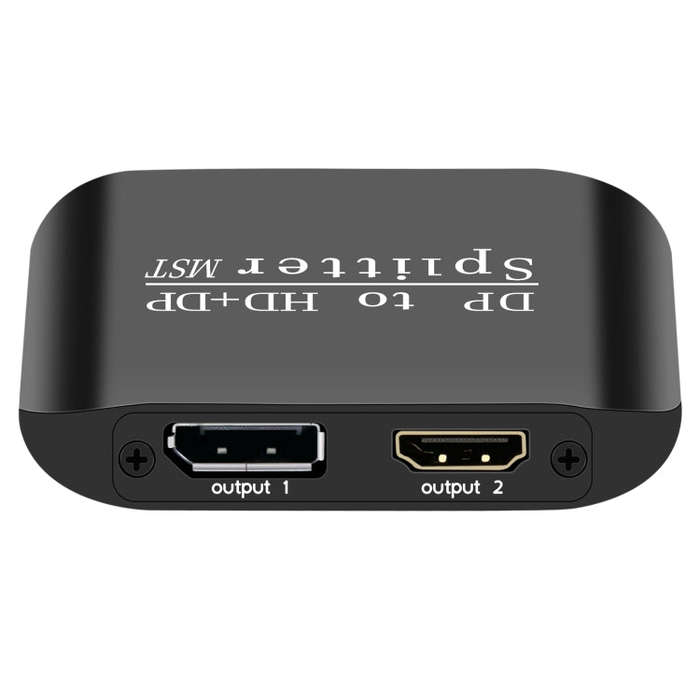 NK-W60 DP DisplayPort To HDMI, DP DisplayPort Splitter MST / SST Monitor Switcher (Black)