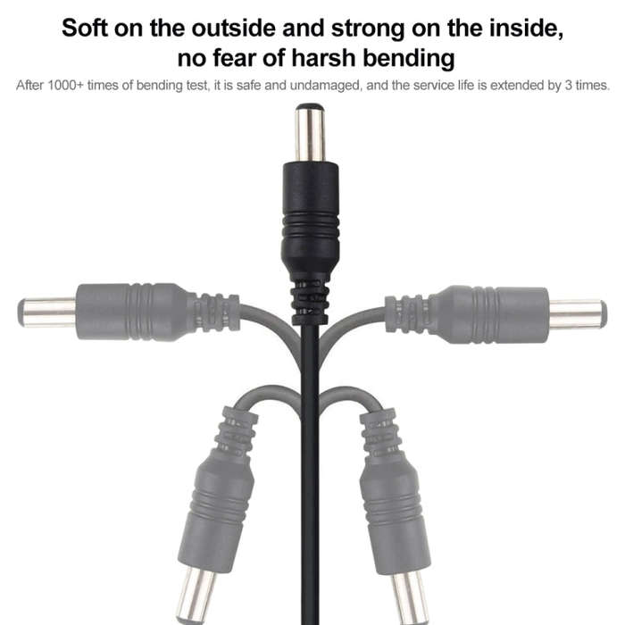 2m 22AWG 5.5 x 2.1mm Female to Male DC Power Supply Plug Extension Cable for Laptop