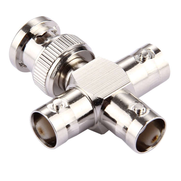 2 PCS 1 x BNC Male to 3 x BNC Female Connector,  Cross Type