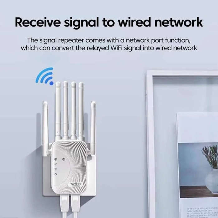 SM-011 Six-antenna 1200M Repeater WiFi Wireless Router (EU Plug)