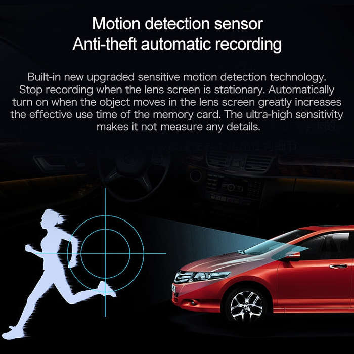 Mini Car DVR Camera Recorder 2.0 inch LCD Screen HD 1080P 170 Degrees Wide Angle Viewing, Support...