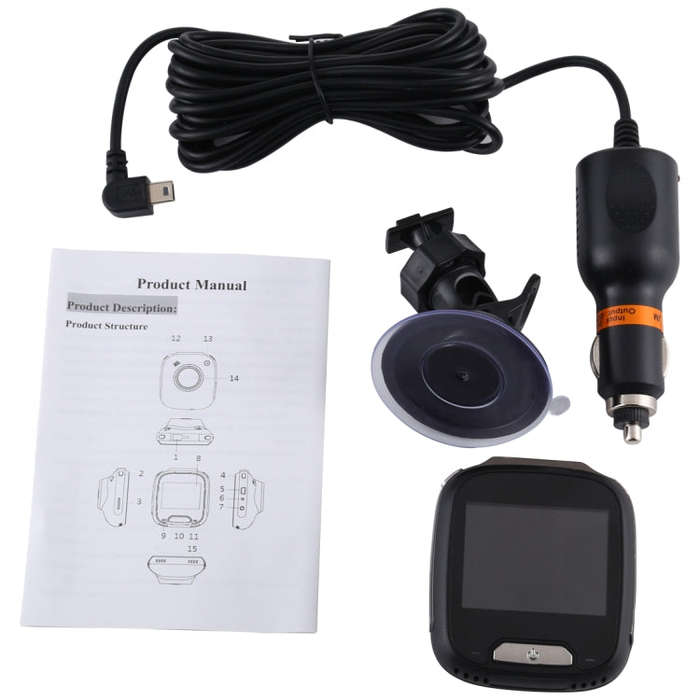 Mini Car DVR Camera Recorder 2.0 inch LCD Screen HD 1080P 170 Degrees Wide Angle Viewing, Support...
