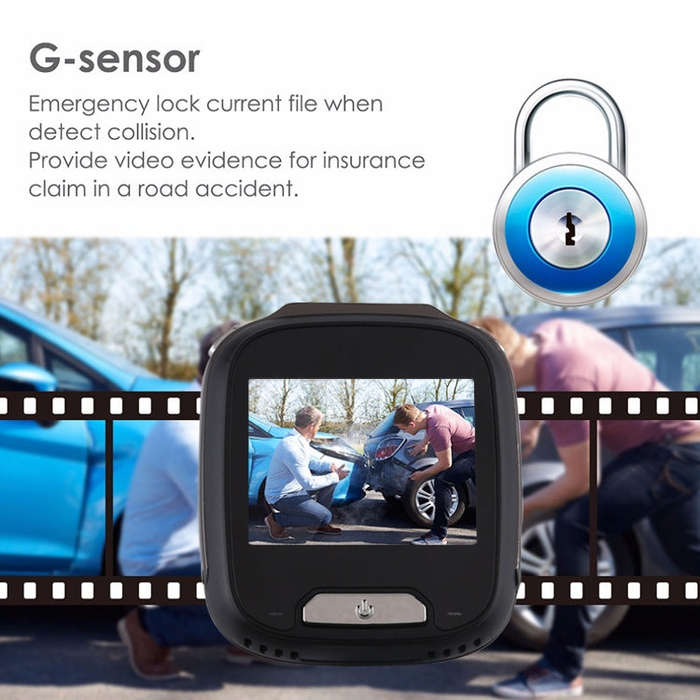 Mini Car DVR Camera Recorder 2.0 inch LCD Screen HD 1080P 170 Degrees Wide Angle Viewing, Support...