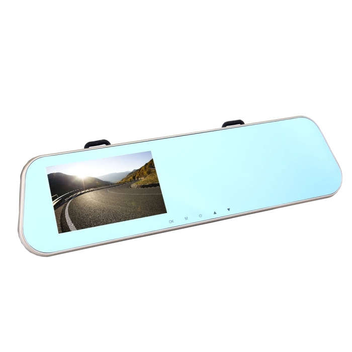 Left Screen Display Rearview Mirror Vehicle DVR, Allwinner Programs, 2 x Cameras 1080P HD 140 Deg...