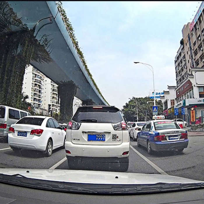 Left Screen Display Rearview Mirror Vehicle DVR, Allwinner Programs, 2 x Cameras 1080P HD 140 Deg...