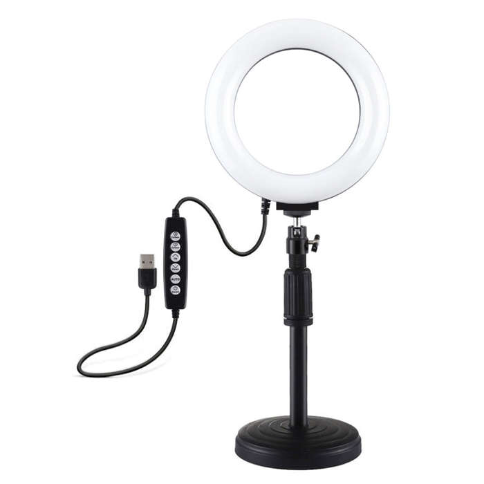 PULUZ 6.2 inch 16cm USB 10 Modes 8 Colors RGBW Dimmable LED Ring Vlogging Photography Video Light...
