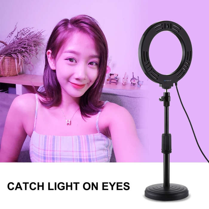 PULUZ 6.2 inch 16cm USB 10 Modes 8 Colors RGBW Dimmable LED Ring Vlogging Photography Video Light...