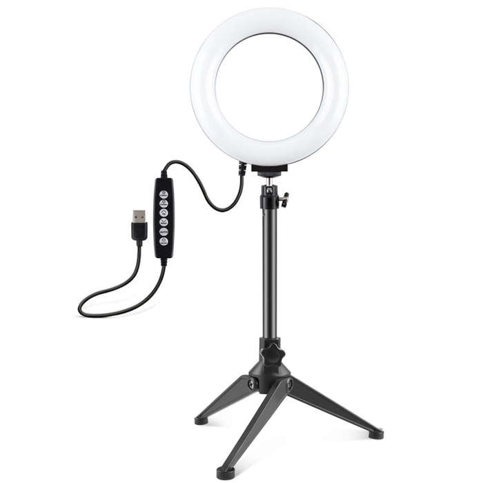 PULUZ 6.2 inch 16cm USB 10 Modes 8 Colors RGBW Dimmable LED Ring Vlogging Photography Video Light...