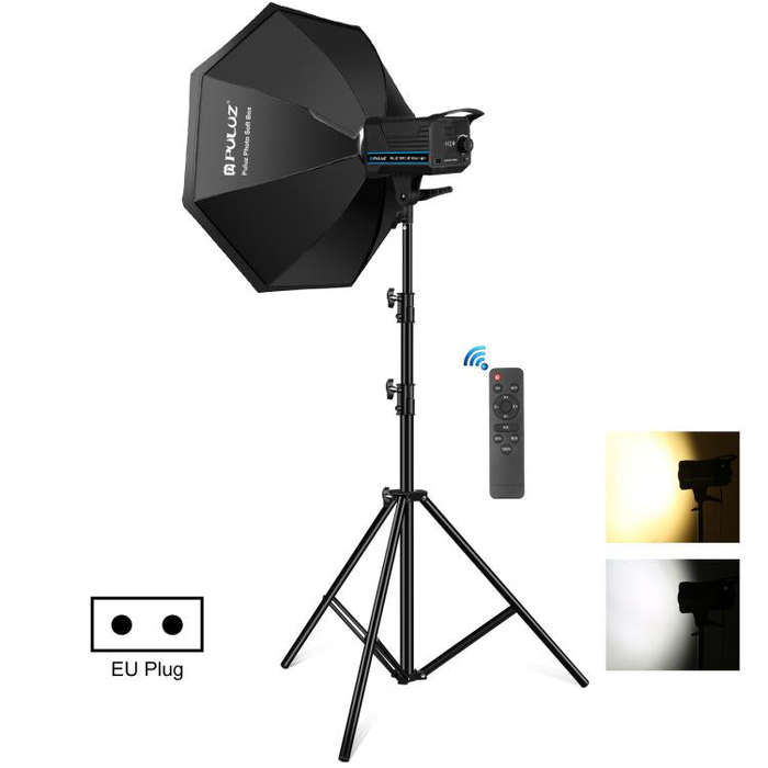 PULUZ 120W Photo Studio Strobe Flash Light Kit with Softbox Reflector & Tripod(EU Plug)