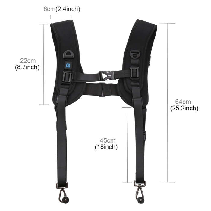 PULUZ 3 in 1 Multi-functional Bundle Waistband Strap + Double Shoulders Strap + Capture Camera Cl...