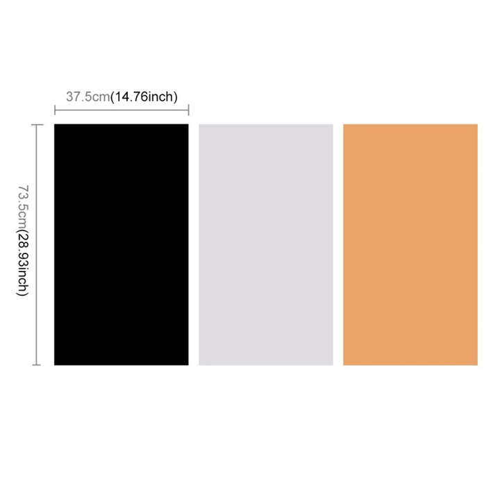 PULUZ Photography Background PVC Paper Kits for Studio Tent Box, 3 Colors (Black, White,Yellow), ...