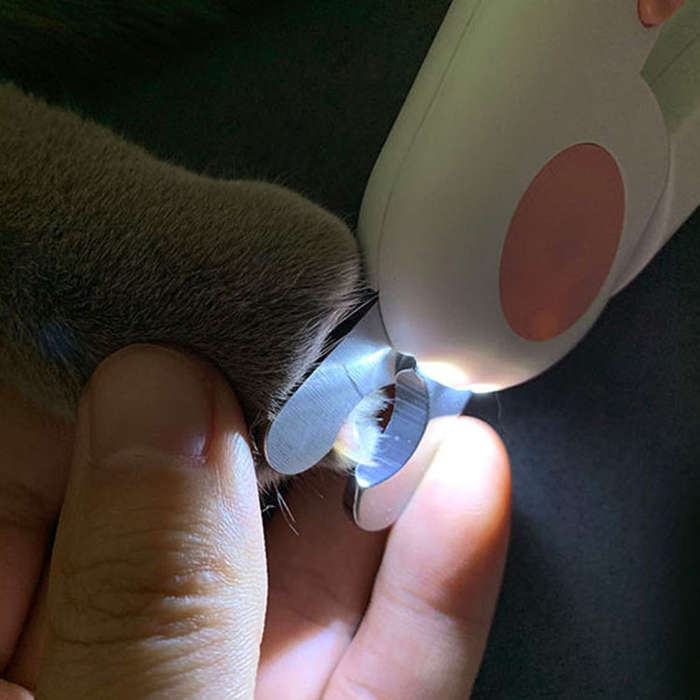 Pet Cat and Dog LED Light Nail Clippers (Pink)